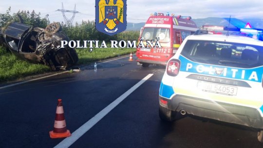 Trafic rutier blocat pe DN73A, între localitățile Râșnov și Zărnești