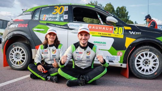 Brașovenii Norbert Maior şi Francesca Maior au reușit al treilea podium consecutiv la juniori în Campionatul European de Raliuri
