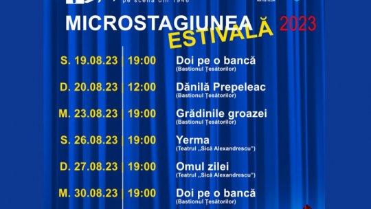 Teatru, la Bastionul Țesătorilor din Brașov, din acest weekend
