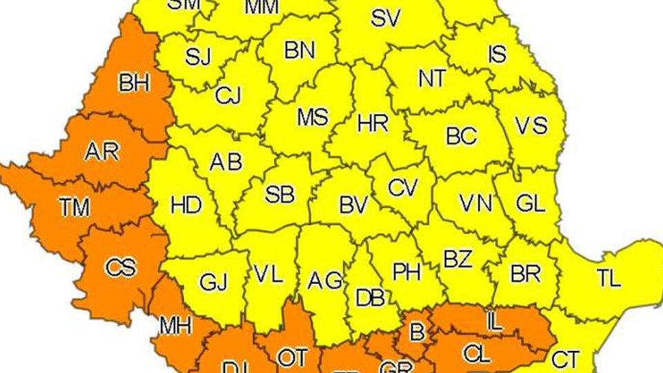 Alertă de caniculă în toată țara, astăzi și mâine