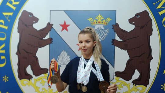 O Jandarmeriță din Brașov s-a întors de la Mondiale cu mai multe medalii de bronz în palmares!
