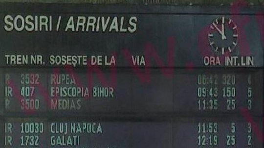 Întârzieri de câteva sute de minute pentru trenuri care trebuie să sosească la Brașov