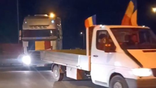 Protest al transportatorilor la Brașov