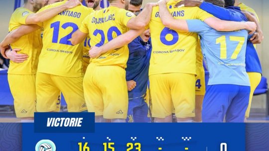 În Divizia A1 de volei masculin, Corona Brașov își continuă parcursul excelent cu un nou succes