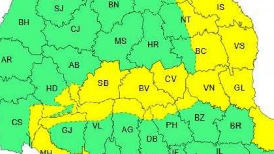 Cod galben de vânt puternic și viscol, până sâmbătă seara