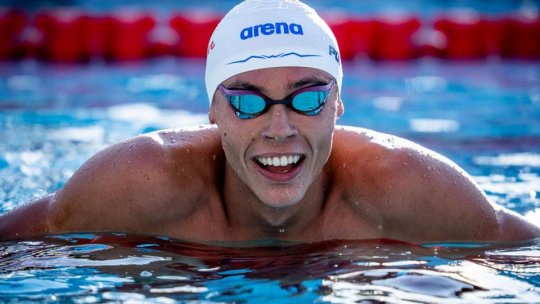 Două medalii de aur pentru David Popovici la Euro Meet Luxemburg