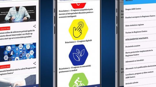 Aplicație de mobil destinată accesării fondurilor europene pentru Regiunea Centru