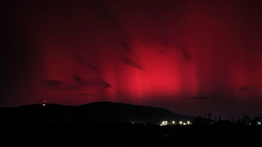 Spectacol pe cerul Brașovului! Aurora boreală s-a văzut noaptea trecută în țară