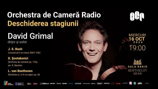 David Grimal deschide stagiunea Orchestrei de Cameră Radio