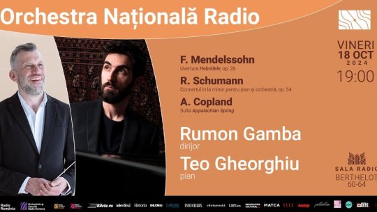 Doi invitați speciali la Sala Radio: dirijorul britanic Rumon Gamba și pianistul Teo Gheorghiu