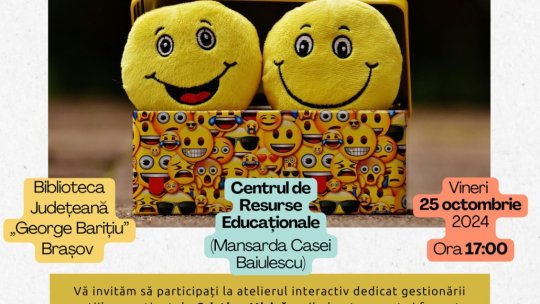 Incursiune în lumea emoțiilor - atelier interactiv la Biblioteca Județeană!