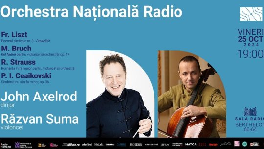 Concert la Sala Radio sub bagheta dirijorului american John Axelrod