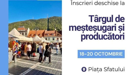 Încă se fac înscrieri pentru următorul târg din Piața Sfatului