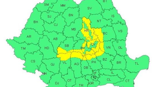 ANM: Revin ninsorile la Brașov. A fost emis cod galben în 11 județe