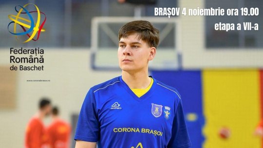 Baschet: Corona Brașov, meci în Liga Națională, luni seara, în Sala Sporturilor