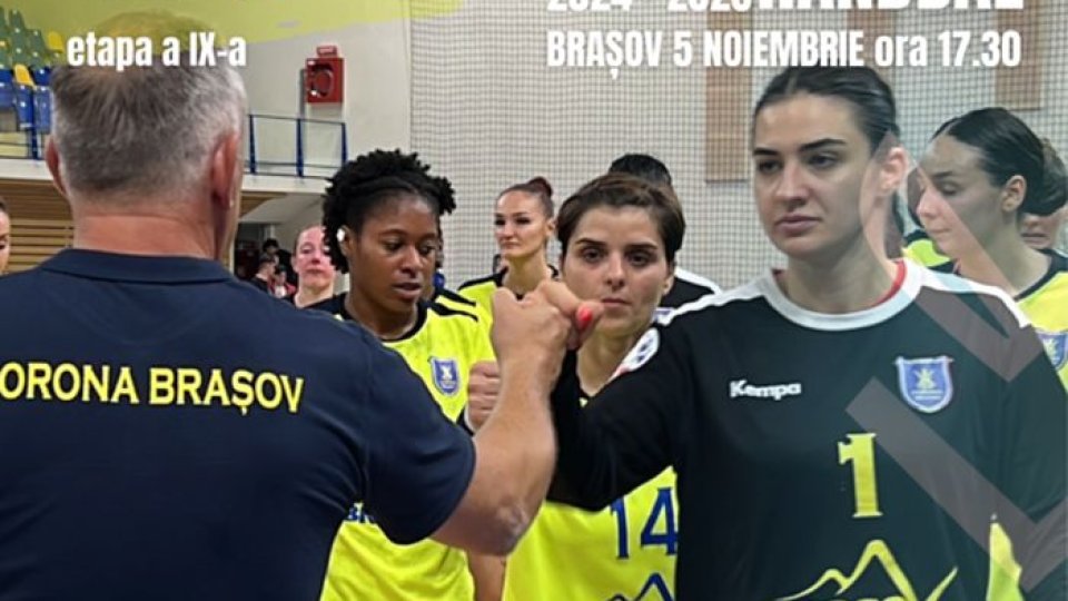 Handbal feminin: Corona Brașov, meci dificil cu Gloria Bistrița, marți, în Sala Sporturilor