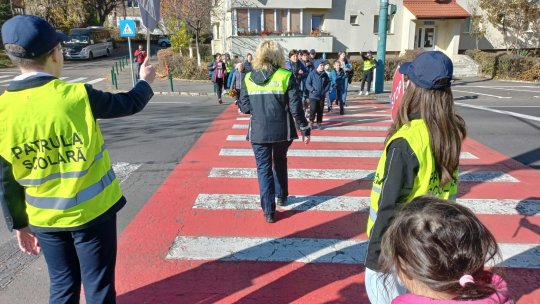 Educație rutieră la o școală din Brașov