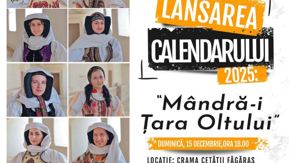 Calendarul 2025 al celor 12 femei în ținută populară