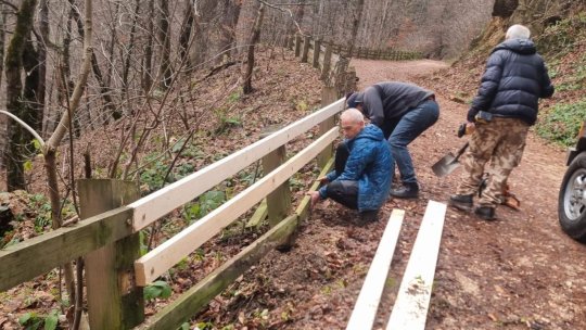 Balustrada de pe Drumul Vechi de Poiană a fost reparată