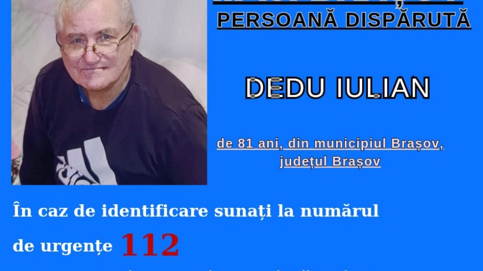 Bătrân căutat de polițiștii brașoveni