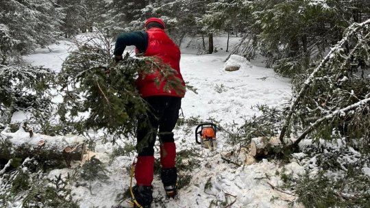 Acțiune de patrulare preventivă pe traseul spre Cabana Mălăiești din Munții Bucegi