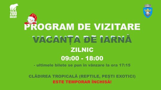 Deschis la Zoo Brașov de sărbători