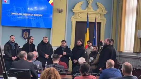 Colindători la Consiliul Județean Brașov VIDEO