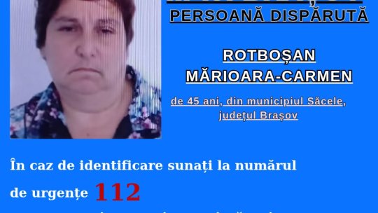 Polițiștii brașoveni, în alertă: caută o femeie dispărută din Săcele
