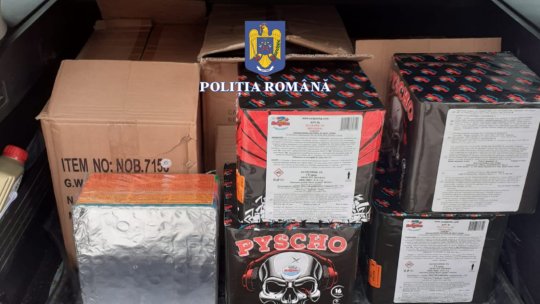 Peste 400 de kilograme de articole pirotehnice confiscate de polițiștii brașoveni