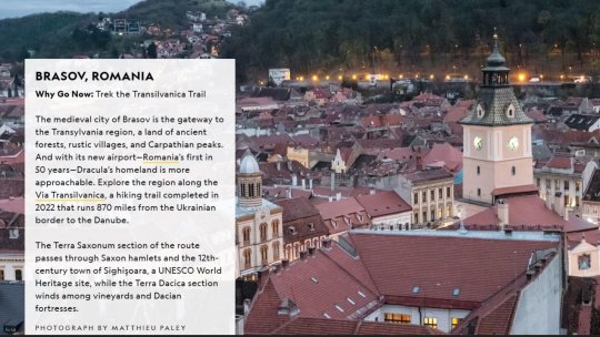 Brașovul, pe lista scurtă a destinațiilor obligatorii din Europa în 2025