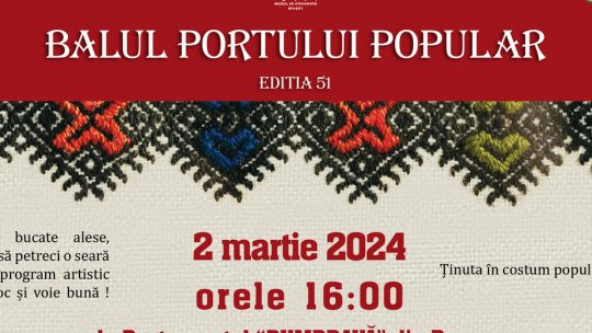 Balul Portului Popular de la Rupea are loc la începutul lunii martie