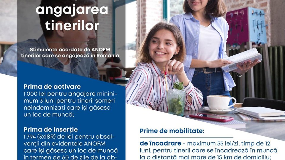 Prime de la stat pentru tinerii care se angajează