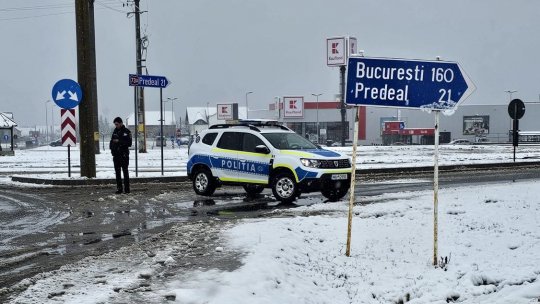 Trafic închis pe DN73A, între Râșnov și Predeal (VIDEO)