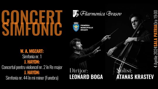 Concert cu două simfonii, joi seară, la Filarmonica Brașov