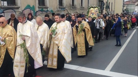 Procesiune de Florii în inima Brașovului