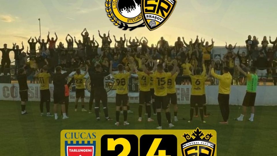 SR Brașov câștigă derby-ul retrogradării cu Ciucaș Tărlungeni