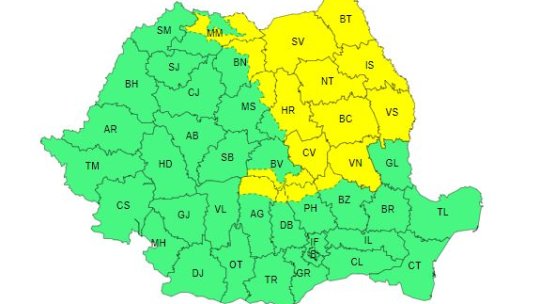 COD GALBEN de ploi torențiale!