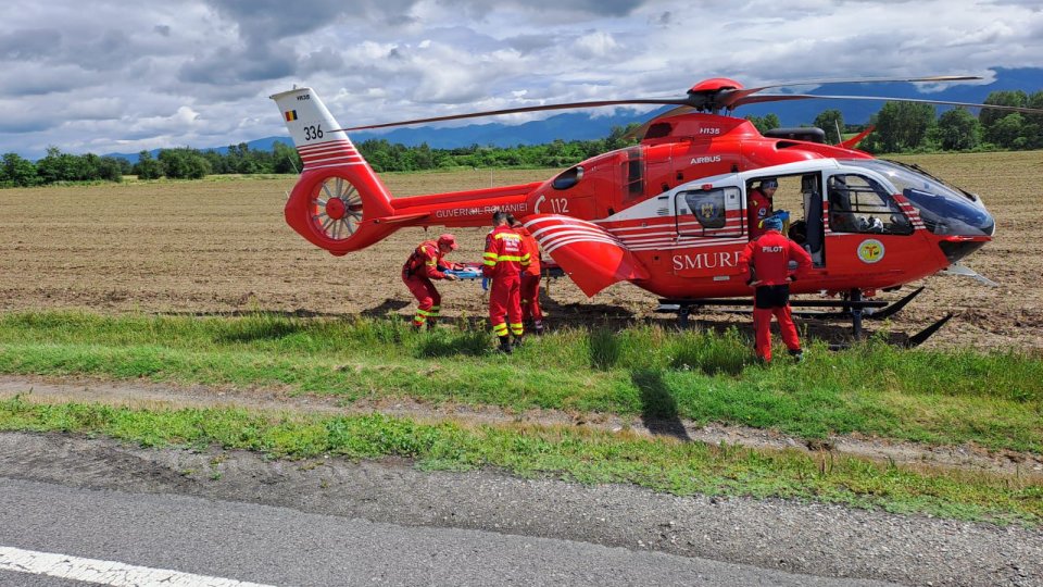 Trafic blocat pe DN1, în județul Brașov, din cauza unui accident rutier