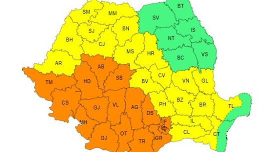 A fost prelungit codul galben de caniculă