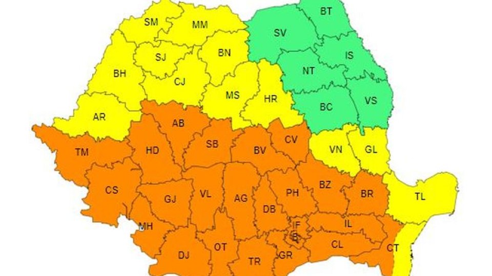 Brașovul, sub avertizare COD PORTOCALIU de caniculă