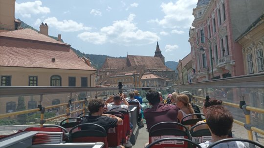 Autobuzul supraetajat, pentru prima dată, în acest an, pe traseu
