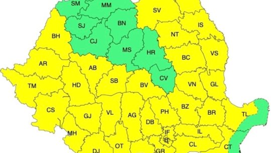 ANM: Brașovul, sub cod galben de caniculă și ploi torențiale, luni și marți