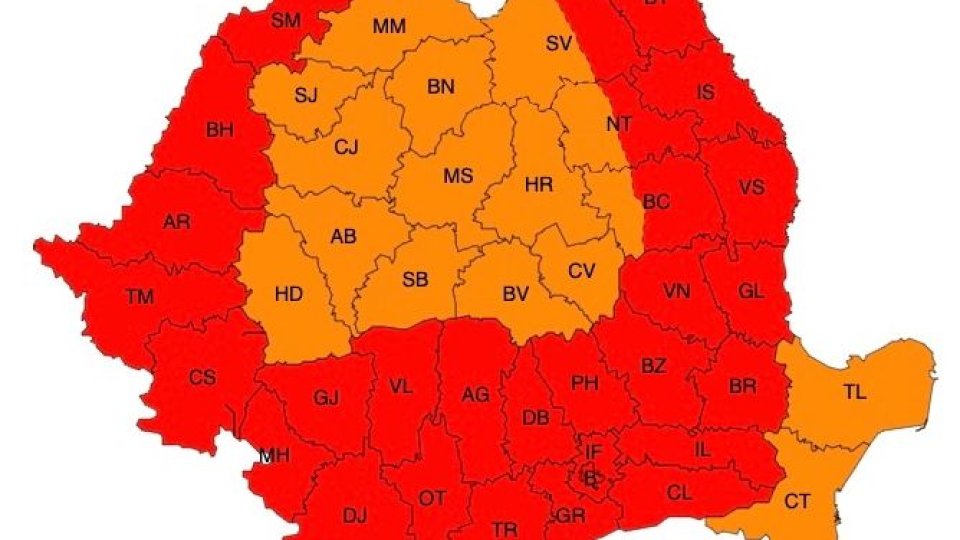 COD ROȘU de caniculă, în weekend, în aproape toată țara