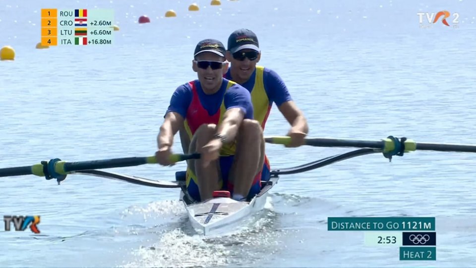 PARIS 2024 – Canotaj: România în semifinale la dublu rame masculin