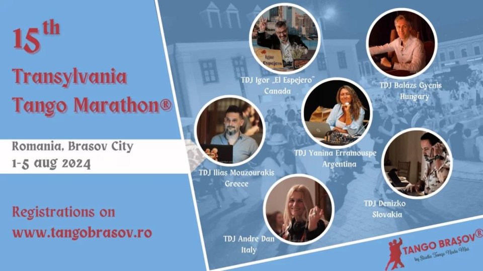 Transylvania Tango Fest/Marathon, la Brașov, între 1 și 5 august