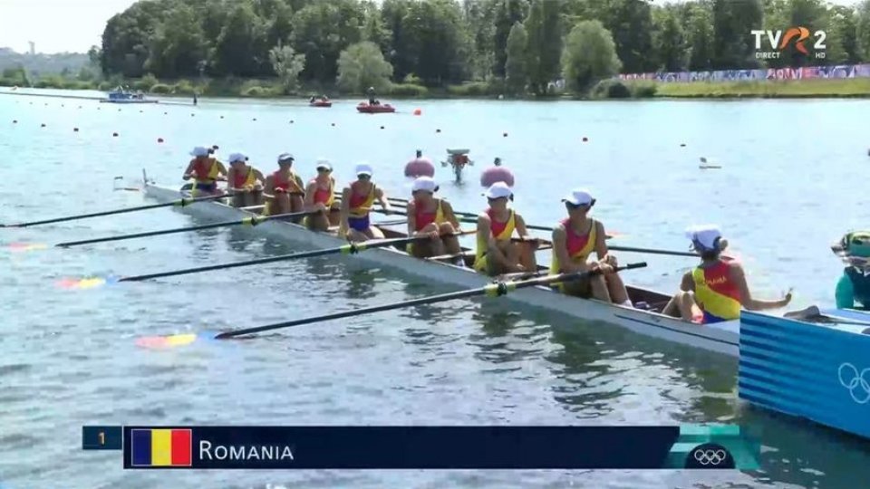 PARIS 2024 - Canotaj: Echipajul feminin românesc de 8+1, în finală