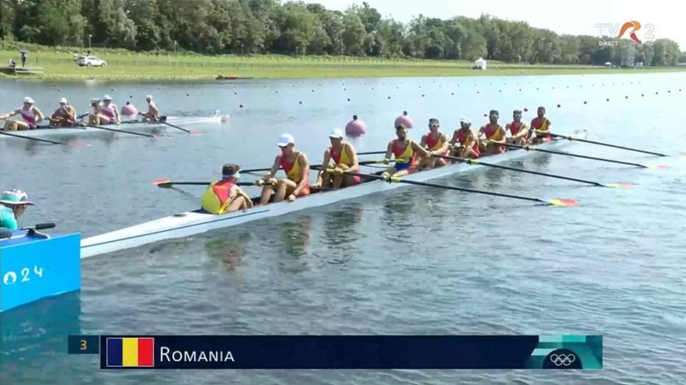 PARIS 2024 - Canotaj: Locul cinci pentru echipajul de 8+1 al României