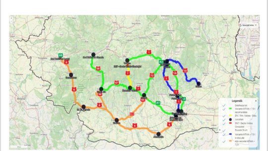 De luni se închide circulația pe Valea Oltului. Tirurile vor merge pe DN1