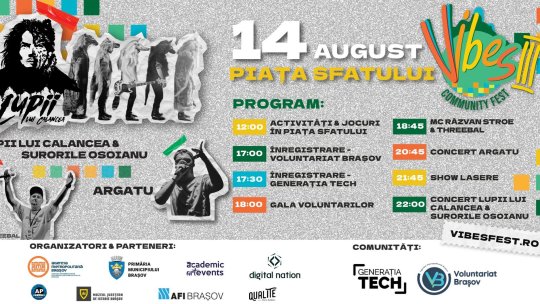 Vibes Fest, miercuri, în Piața Sfatului din Brașov