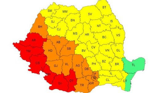 COD GALBEN de caniculă și instabilitate atmosferică, la Brașov